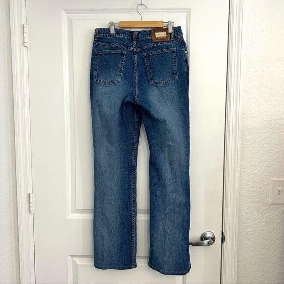 Lawman Vintage 90s Western Slim Fit Boot Cut Star Rhinestone Medium Wash Jeans 9 - Picture 3 of 13